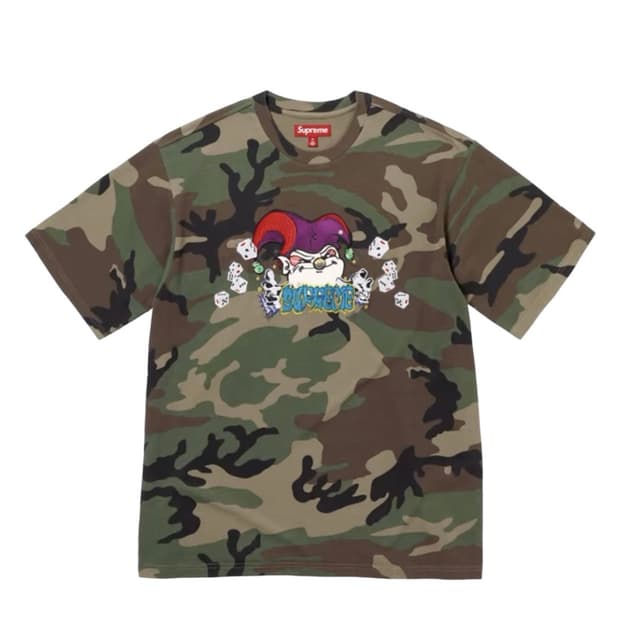슈프림 카모 반팔티 m 새상품