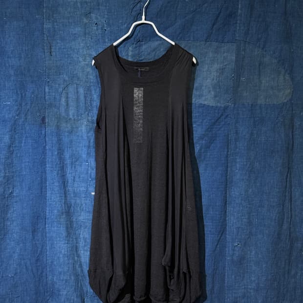 44-55 ) Gabardine K.T Silk Panel Dress