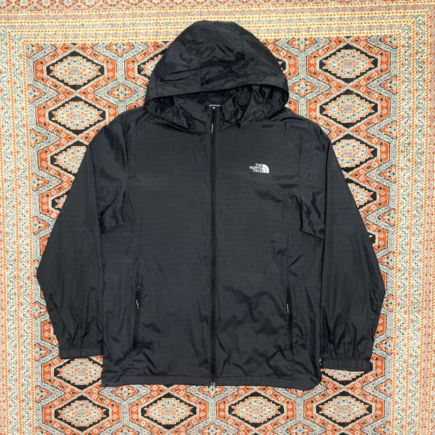 노스페이스 블랙 체크 경량 바람막이 자켓 남성2XL