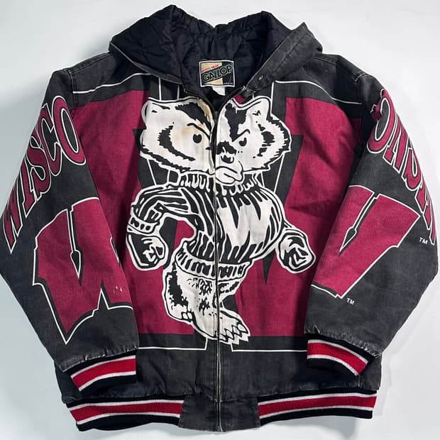 VTG 위스콘신 베저스 피그먼트 후드 자켓