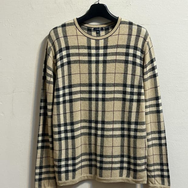 버버리 런던 클래식 체크 울 니트
