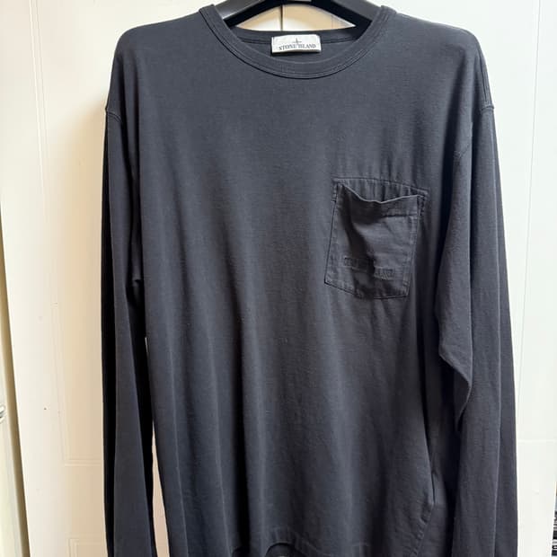 스톤아일랜드 23FW 포켓 롱슬리브 블랙 L