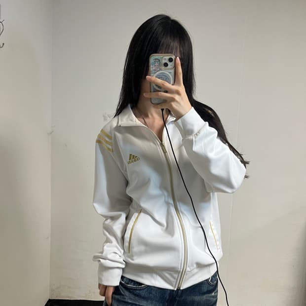 Adidas White & Gold Track Jacket