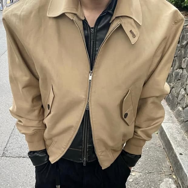 노이어 헤비 치노 블루종 자켓