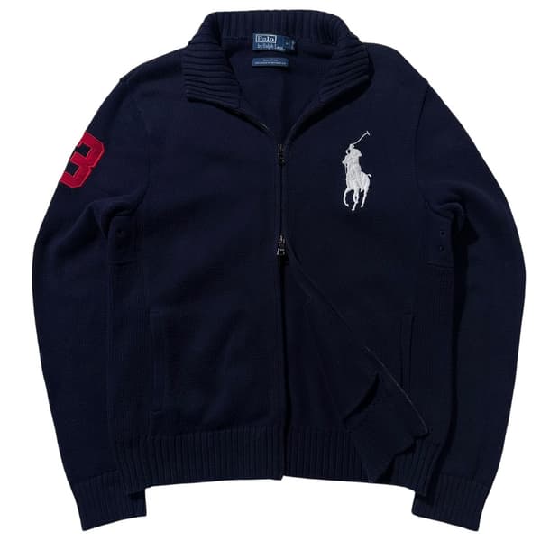 폴로 랄프로렌 빅포니 니트 집업 가디건
