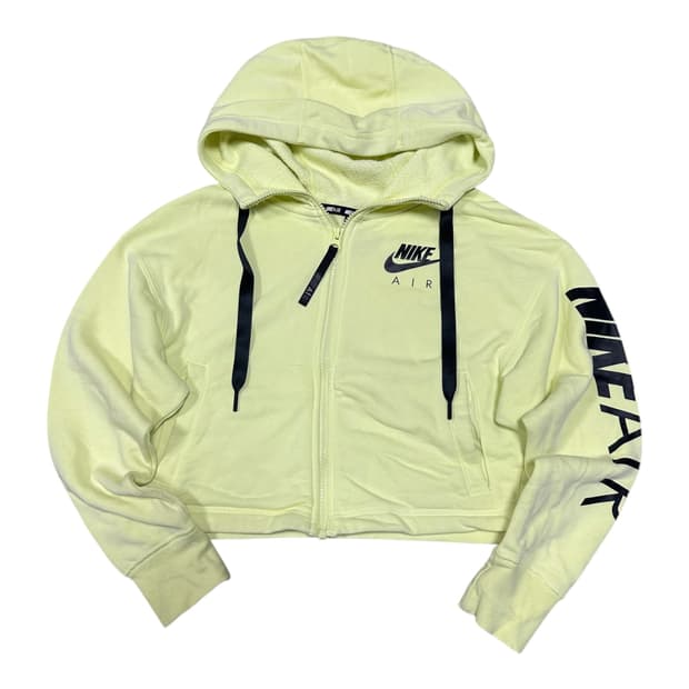 ✨ (바배) 나이키 에어 크롭 형광 후드 집업 