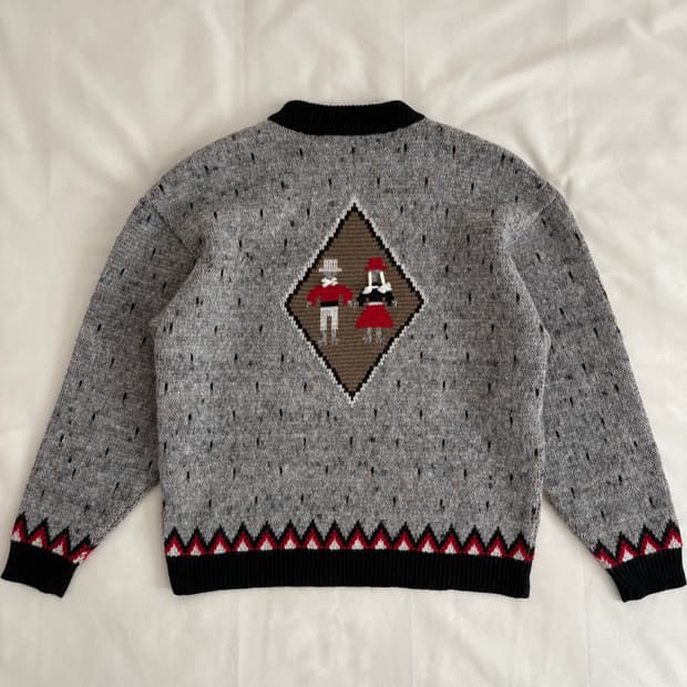 vintage wool pattern sweater 