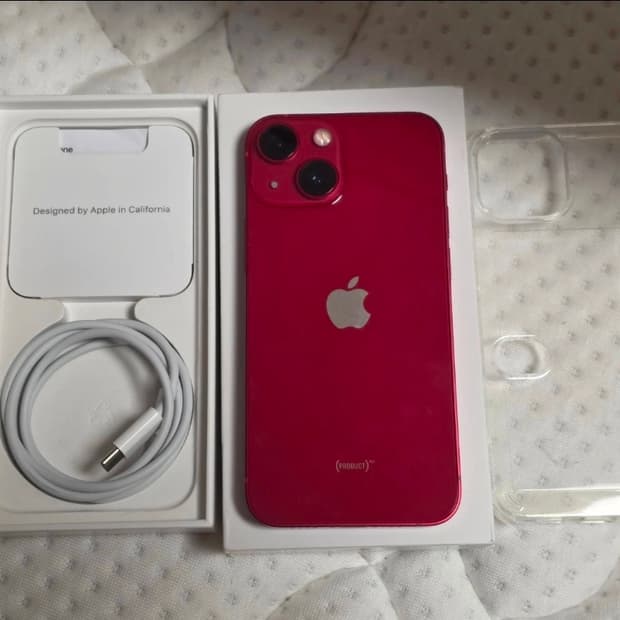 아이폰13미니 프로덕트 레드 순정상태 풀박 풀세트