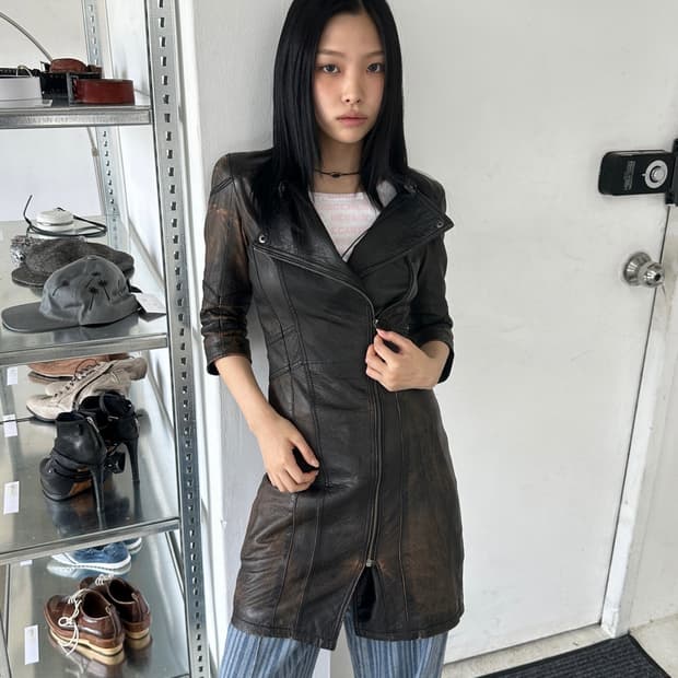 자딕앤볼테르 라이더 하프 레더 코트