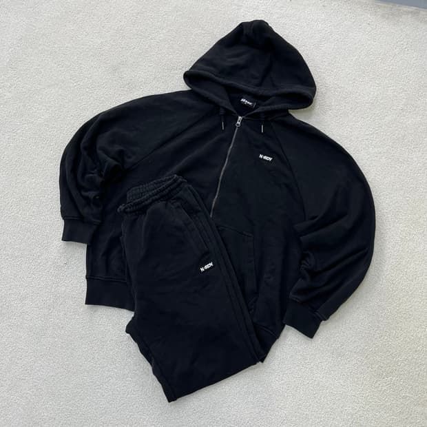 M 널디 후드 집업 조거 세트 0401M