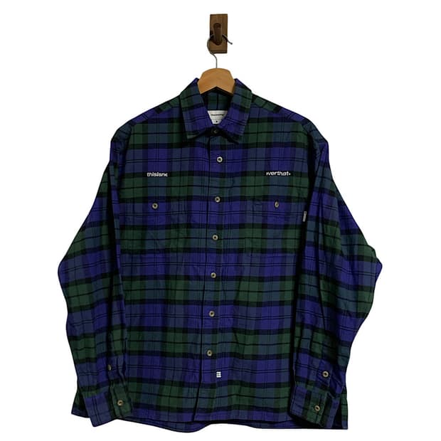 디스이즈네버댓 타탄 체크 셔츠 M