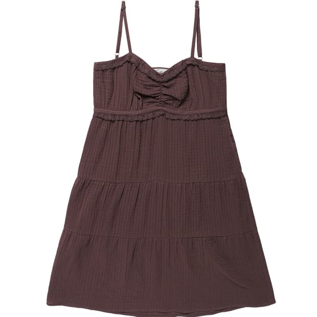 하스타 Hasta Boho Shirring Mini Dress Brown