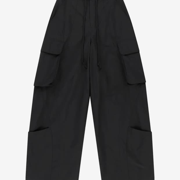 뚜오미오 바지 팬츠 LIGHT CARGO TRACKPANTS BLACK