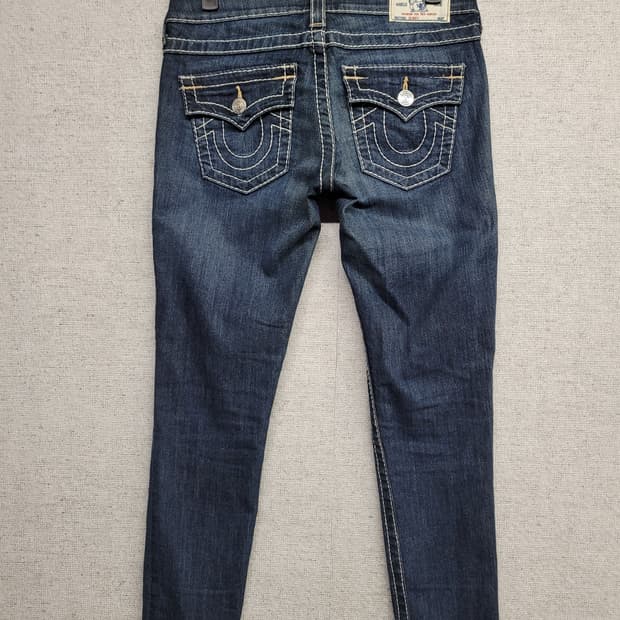 트루릴리전 여성 슬림진 청바지 데님