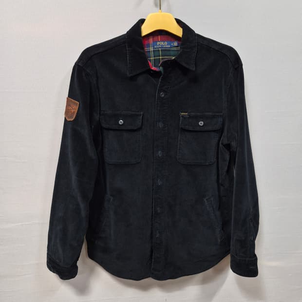 폴로 랄프로렌 블랙 코듀로이 셔츠 자켓 남성M 100