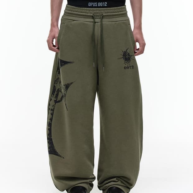 오퍼스0012 Op.08 CROSS SWEAT PANTS 팬프 바지 L