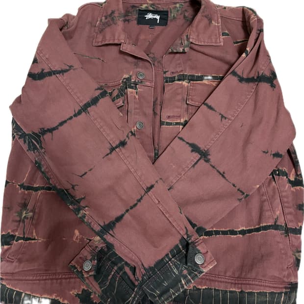 스투시 데님 자켓 립다이 자켓 L