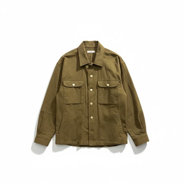 Noun wrinkle shirt jacket khaki 2