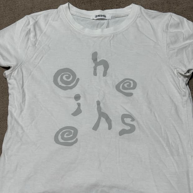 오헤시오 LOGO SLIM T-SHIRT, WHITE Womens OS