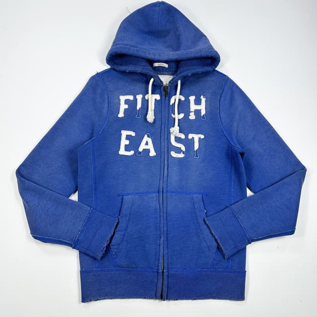 아베크롬비 og y2k 빈티지 후드집업 블루 M