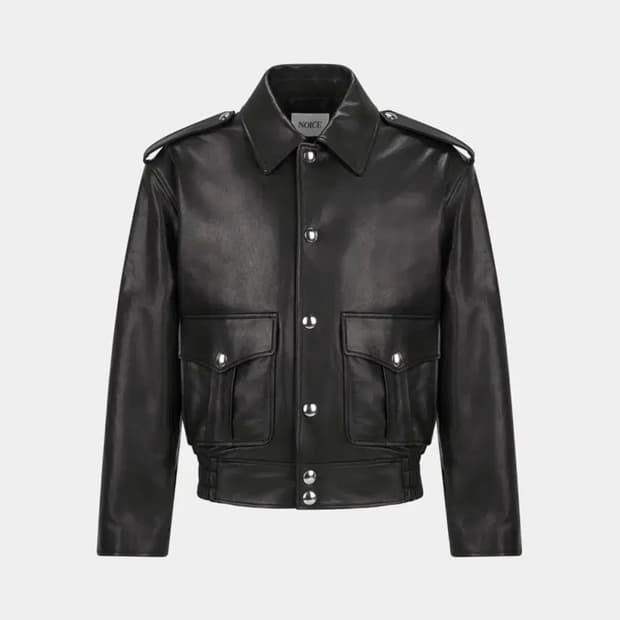 [L] 노이스 로버트 램스킨 레더 가죽 자켓