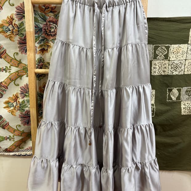 merry jenny 모리 페어리 은빛 롱 스커트