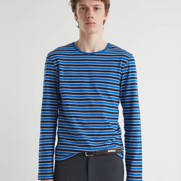 [S,M,L]팔로마울 Floubet 스트라이프 티셔츠/블루