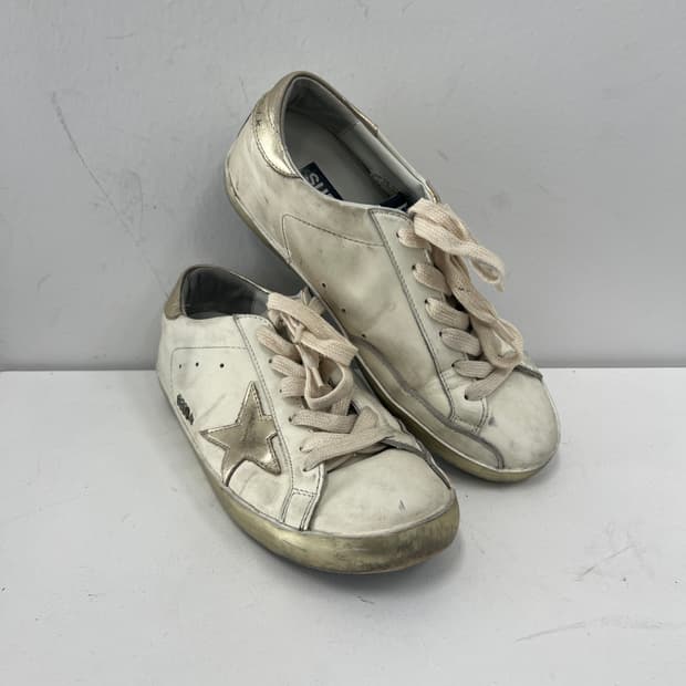 골든구스 슈퍼스타 화이트 골드탭 스니커즈 39
