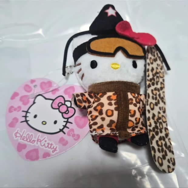 산리오 호피 스노우보드 키링