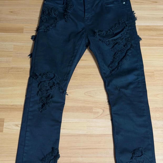 급처) 릭오웬스 슬래쉬 디트로이트컷 데님 33