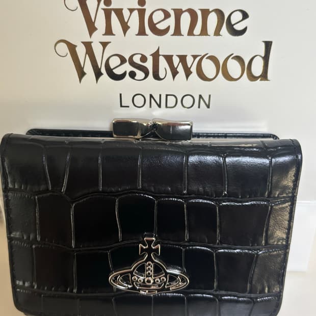 비비안웨스트우드 크로커다일 스몰프레임 반지갑 은장