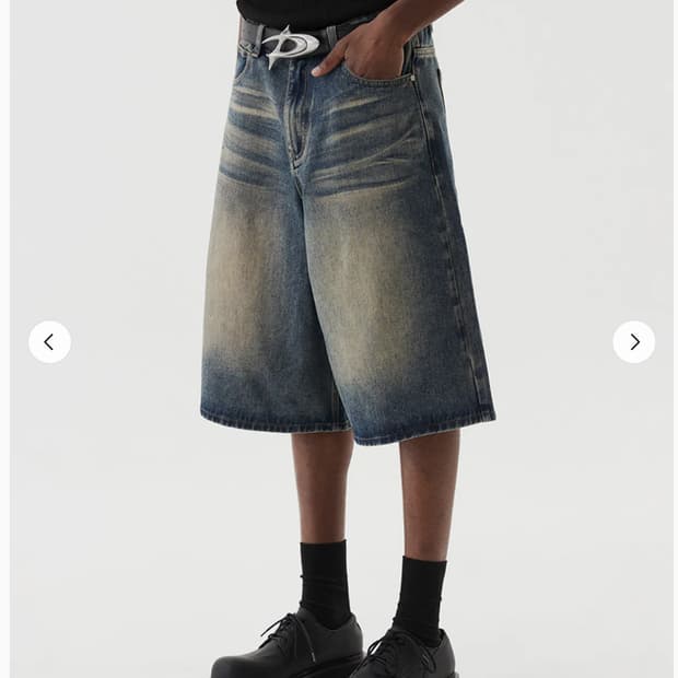 디앤에스알 시그니처 버뮤다 데님 팬츠 머드