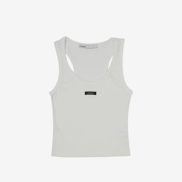 보헤미안서울 슬리브리스 크롭탑 나시