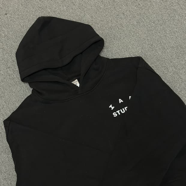 S급) XL) 아이앱 스튜디오 후드 블랙 화이트