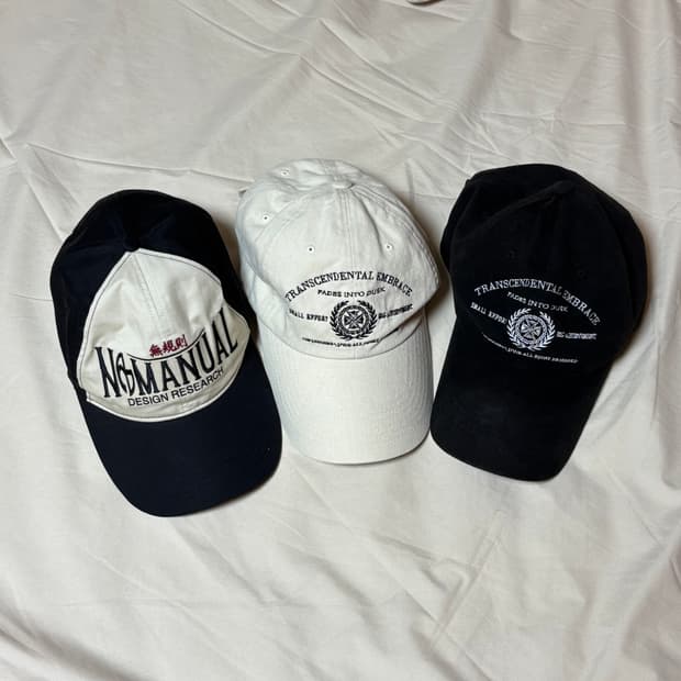 대두볼캡 3종 일괄 판매(아이돈워너셀, 노매뉴얼)