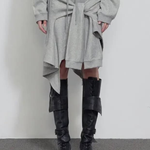 보헤미안서울 보헴서 UNBALANCED FLOW SWEAT SKIRT