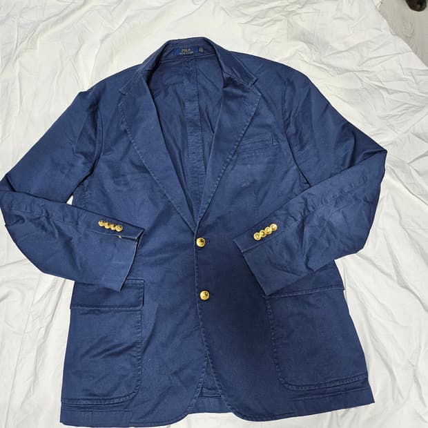 폴로 랄프로렌 금장 블레이저 네이비