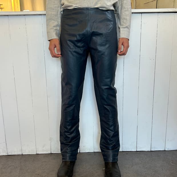 Bally 라이딩 레더팬츠