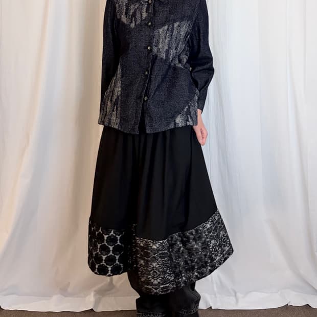 Pattern Wool Jacket - Denim Blue