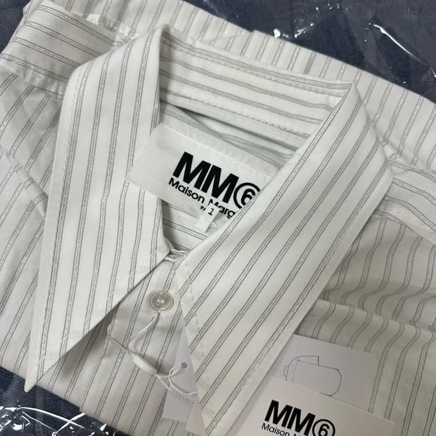 Mm6 마르지엘라 오버사이즈 스트라이프 셔츠 새상품 L