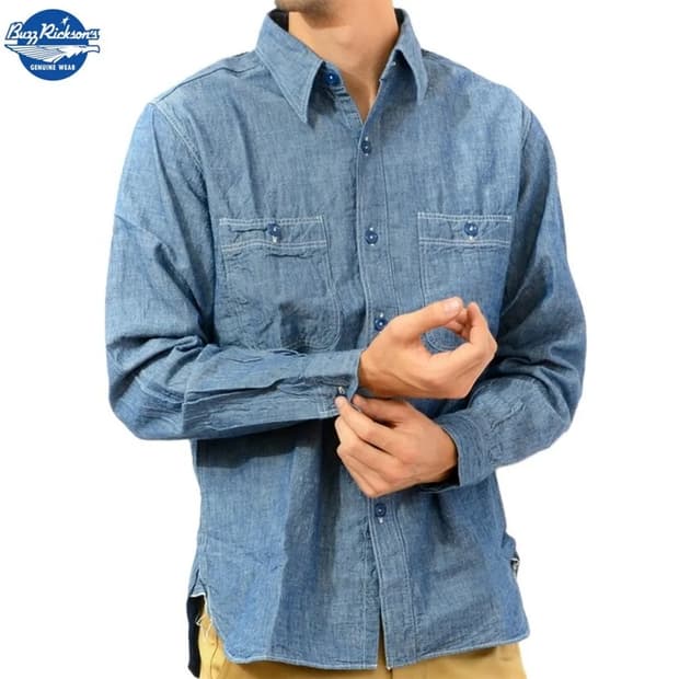 버즈릭슨 샴브레이셔츠 L(16-16 1/2)사이즈 상태좋음