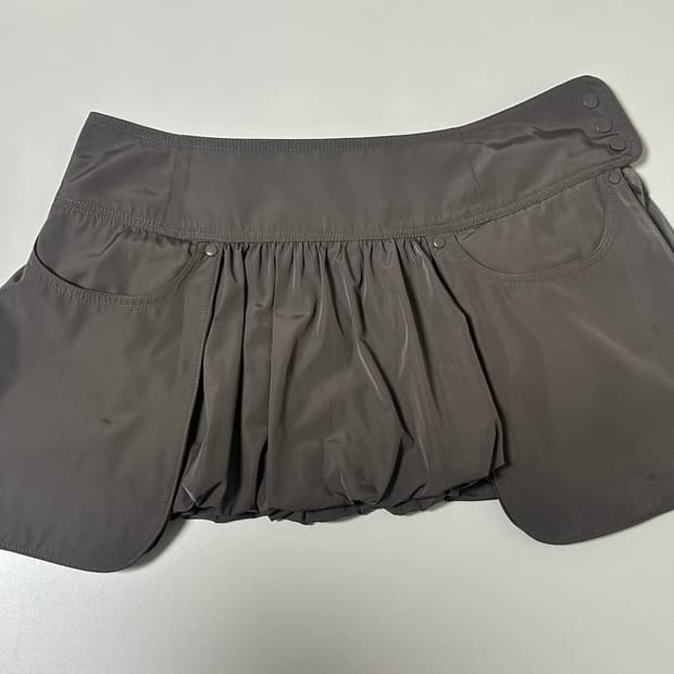 로우클래식 버블 미니 스커트 카키 M