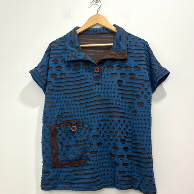 일본 빈티지 그런지 무드 데미지 반팔 티셔츠