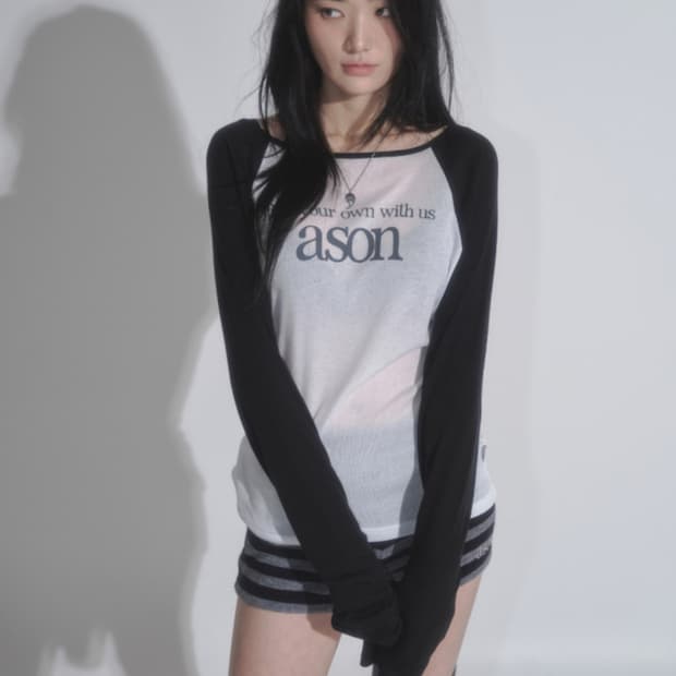 애즈온 소르베 롱슬리브 블랙