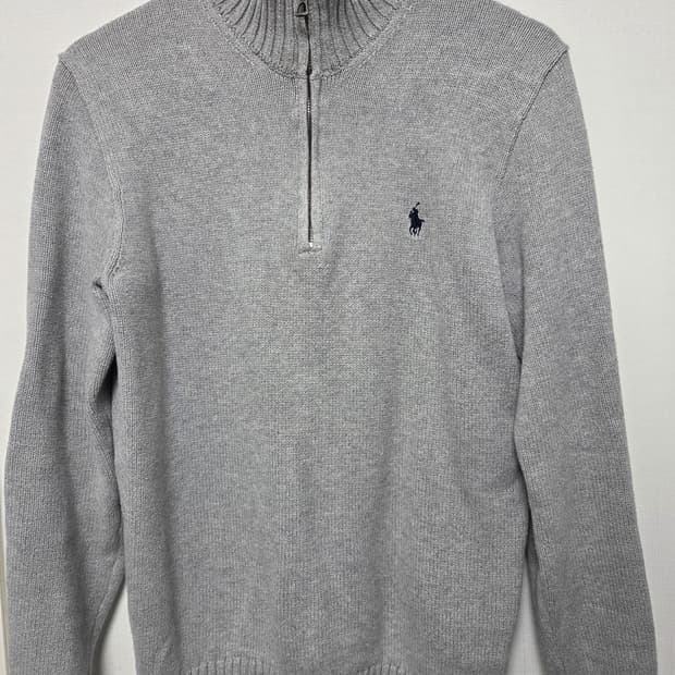 [QR정품] 폴로 코튼 쿼터 지퍼 모크넥 스웨터 S