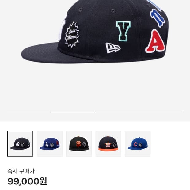 뉴에라 MLBx세인트 마이클 양키스 네이비 캡