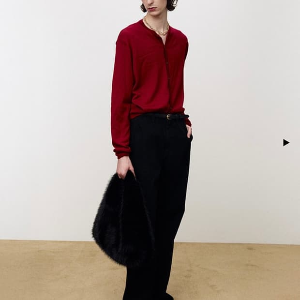 [XL] 토니웩 슈퍼파인 울 크루넥 가디건