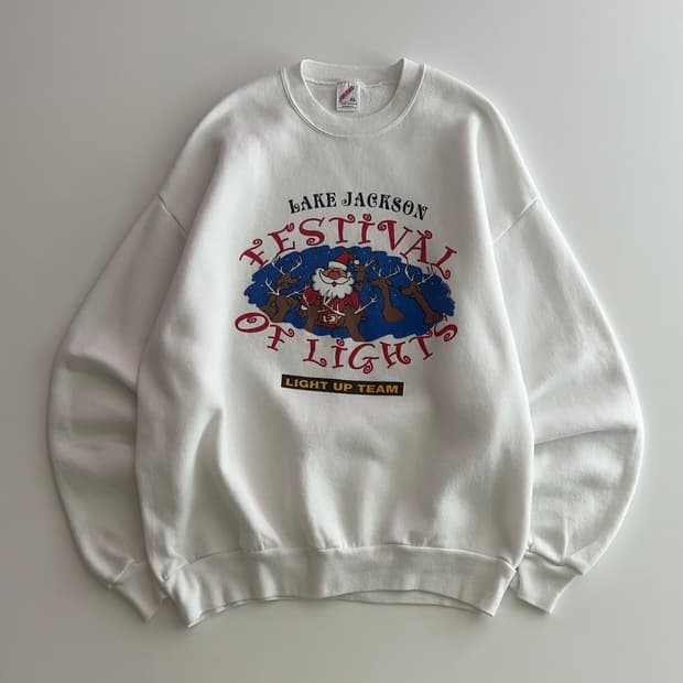 90s USA 져지스 화이트 맨투맨 XL