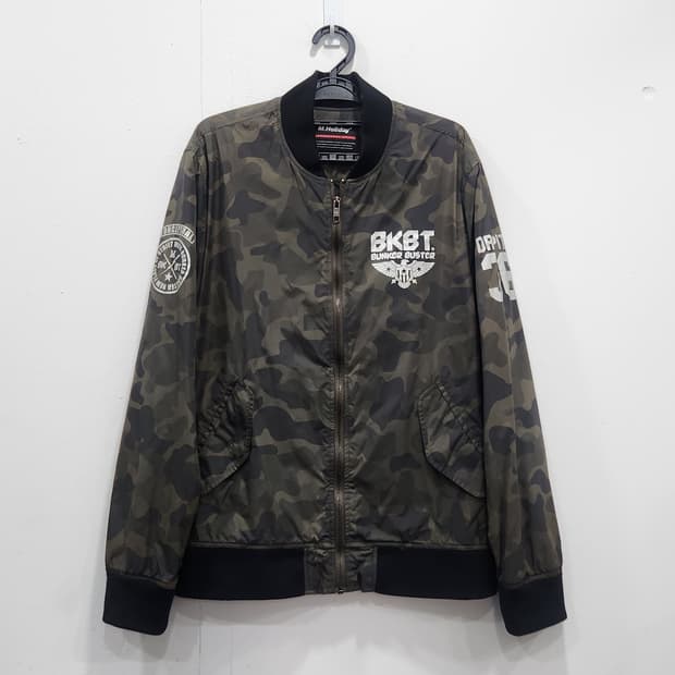 [100] BKBT M.Holiday 카모 밀리터리 봄버 바람막이