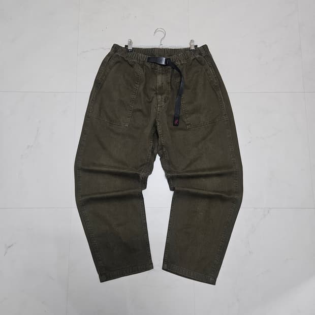 L 그라미치 루즈테이퍼드 팬츠 올리브 카키